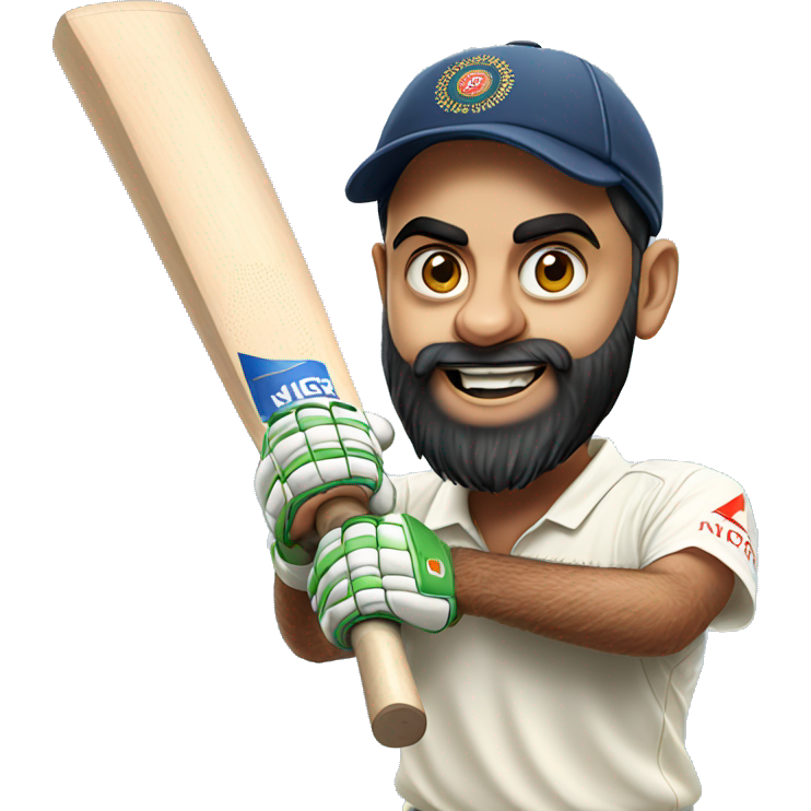 Virat Kohli with Cricket Bat